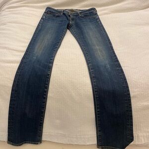 AG Adriano Goldschmied Women's Size 27R Blue The Alexa Mid Rise Slim Boot Jeans